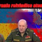 el general ruso Igor Kirilov al centro, a la izquierda Volodímir Zelenski, a la derecha Putin,al fondo la bandera de ucrania y Rusia fusionadas con manchas de sangre, encabezado dice, Ucrania reivindica atentado